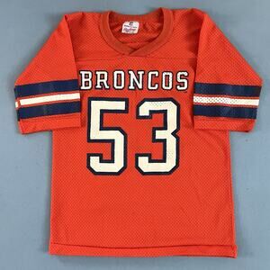 Vintage Rawlings Denver Broncos #53 Youth NFL Orange Football Jersey